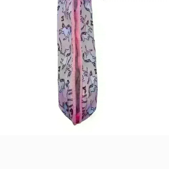 Kendall & Kylie Pink Rainbow Unicorn Zipper Case makeup bag travel bag new - Picture 4 of 8